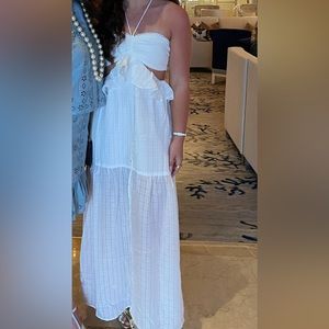 Hello Molly Halter neck white maxi dress